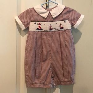 Smocked nautical shortall 12m